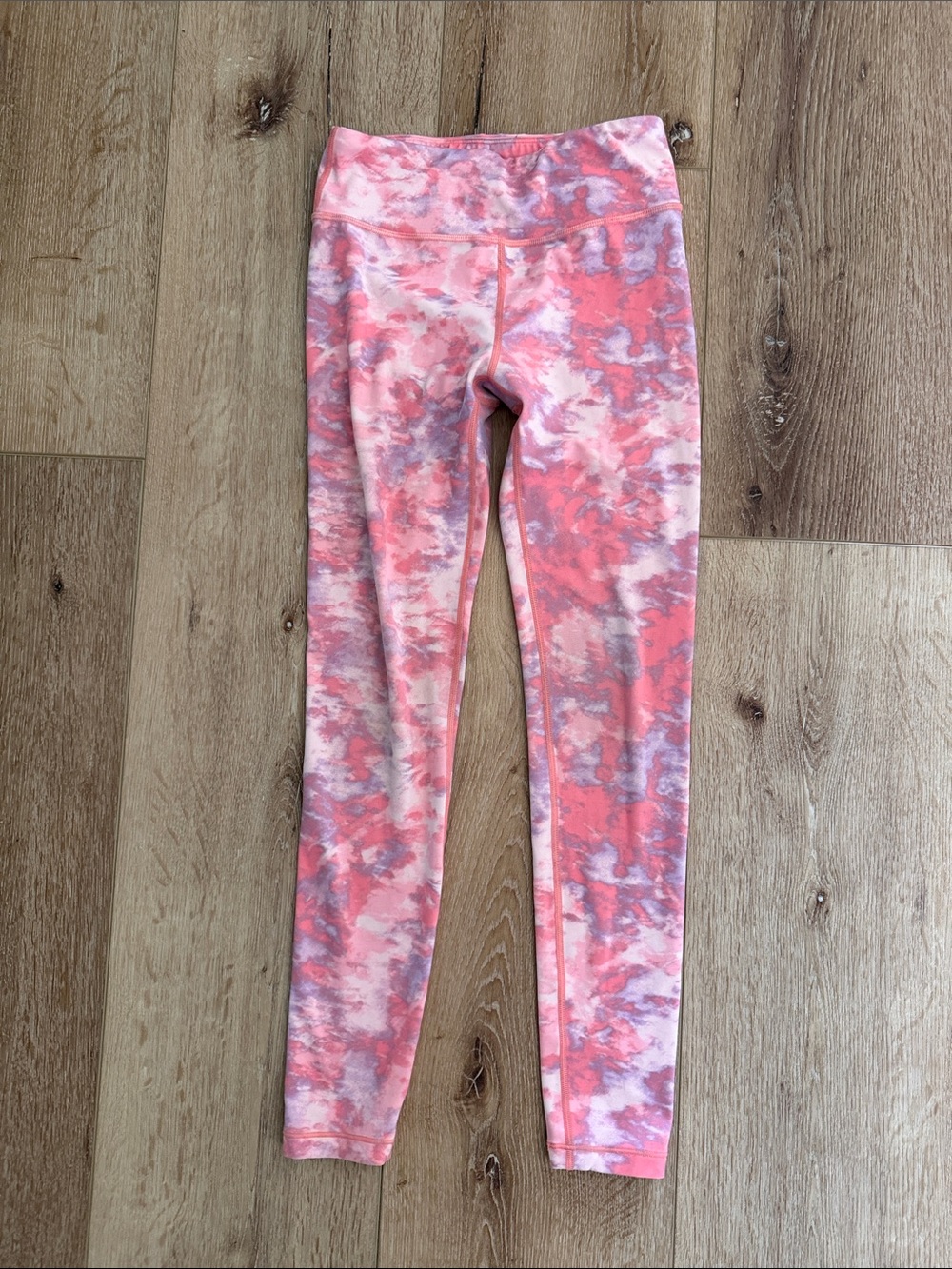 Athleta Girl | Pink Coral Tie-Dye Leggings | size L 12yr.